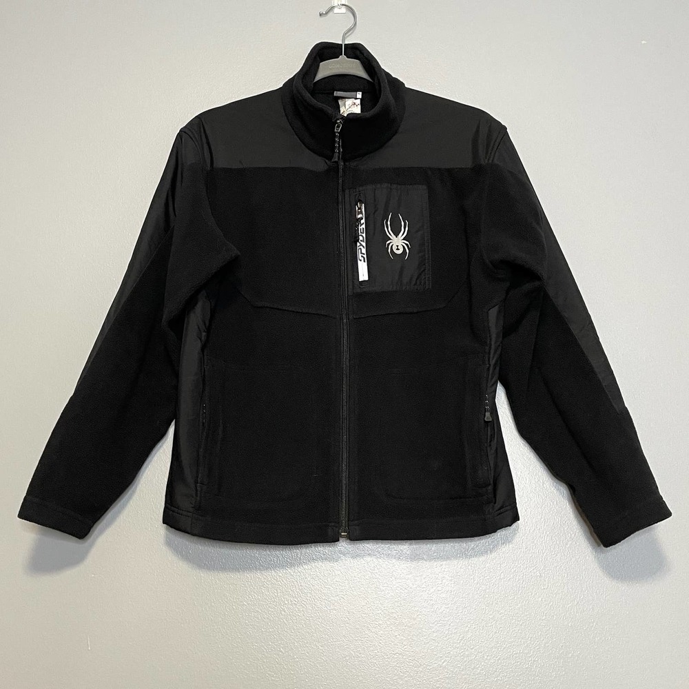Spyder Black Fleece Soft Shell Full Zip Jacket Kids 20
